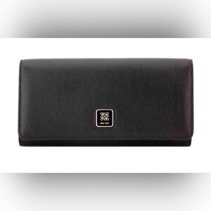 Nine West Dorsey Phone Clutch Wallet 8" x 2" x 4" Black & Gold NEW MSRP $49‎